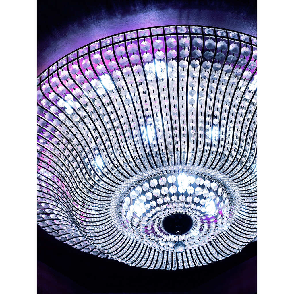 Lighting Design — Circular Crystal Chandelier on Ceiling